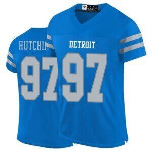 Mens Youths Kids Aidan Hutchinson Blue Stitched Vapor Jersey